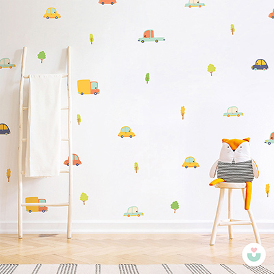 Arabalar Mini Duvar Sticker Seti - Jüppo