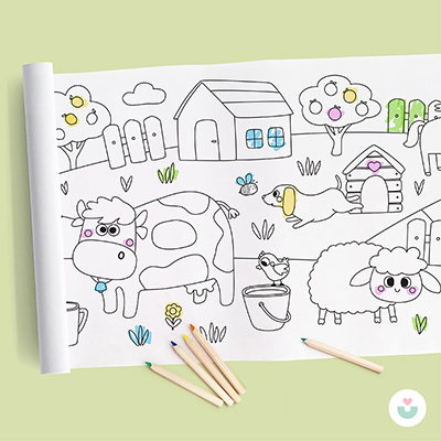 Çiftlik Macerası Dev Boyama Kağıdı - 1