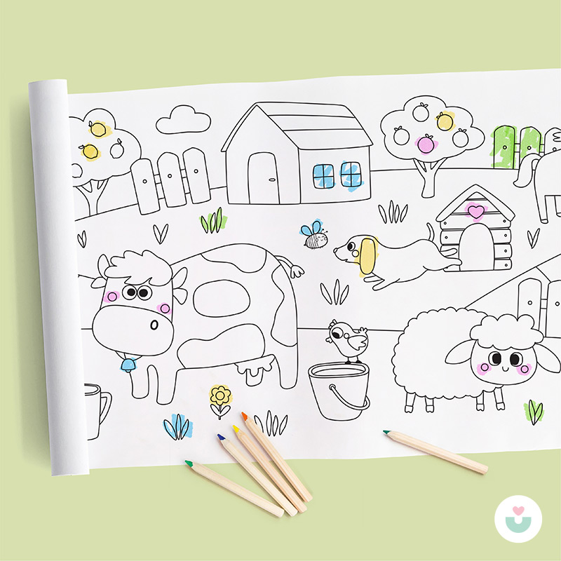 Çiftlik Macerası Dev Boyama Kağıdı - 1