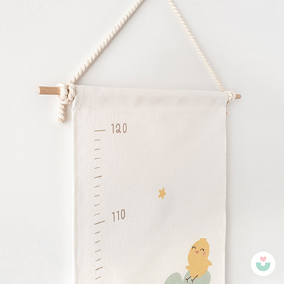 Civciv Firarda Duvar Örtüsü Boy Cetveli, Organik Pamuk Kumaş - 4