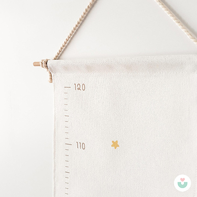 Civciv Firarda Duvar Örtüsü Boy Cetveli, Organik Pamuk Kumaş - 5