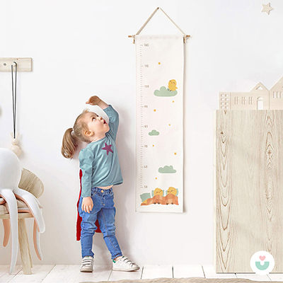 Civciv Firarda Duvar Örtüsü Boy Cetveli, Organik Pamuk Kumaş - 6