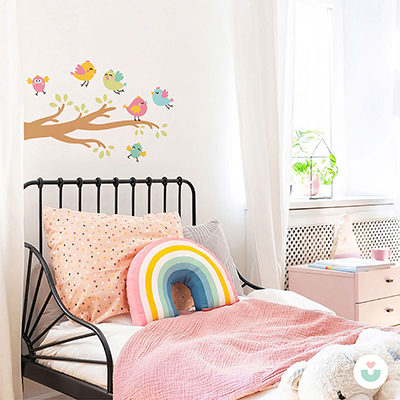 Daldaki Kuşlar Duvar Sticker - 4