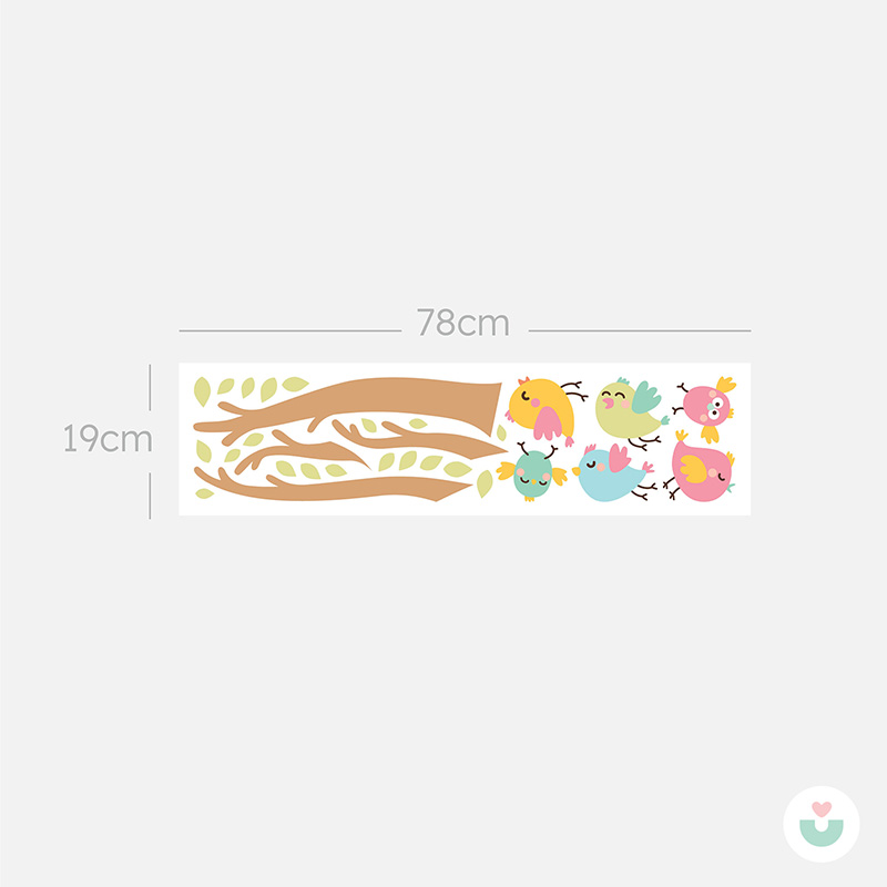 Daldaki Kuşlar Duvar Sticker - 6