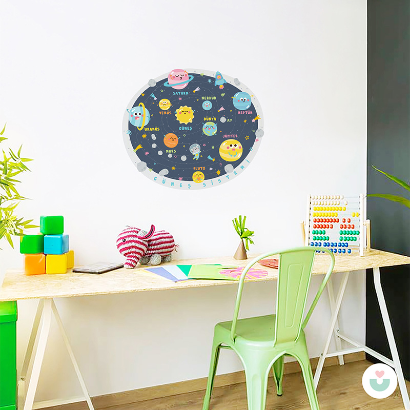 Güneş Sistemini Öğreniyorum Duvar Sticker - 3