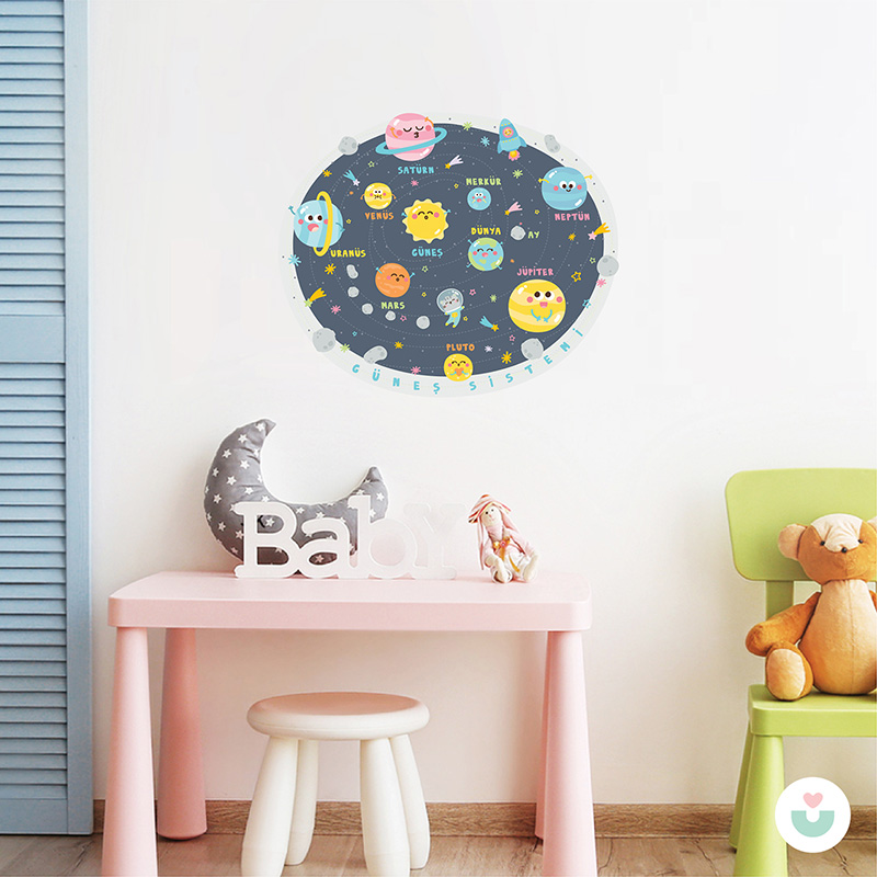 Güneş Sistemini Öğreniyorum Duvar Sticker - 4