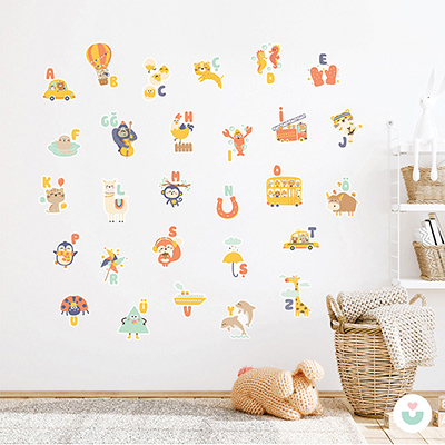 İlk Alfabem Türkçe Duvar Sticker - Jüppo