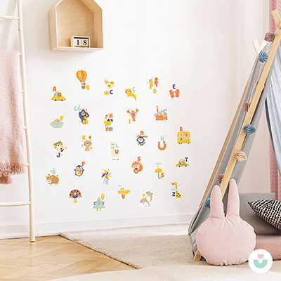 İlk Alfabem Türkçe Duvar Sticker - Jüppo (1)