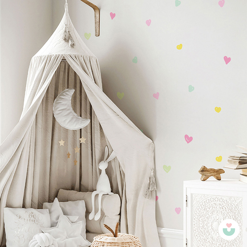 Soft Kalpler Mini Duvar Sticker Seti - 3