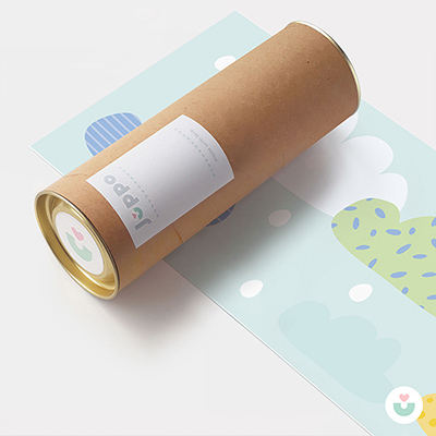 Mutlu Bulutlar Sticker Duvar Bordürü - Mavi - 5