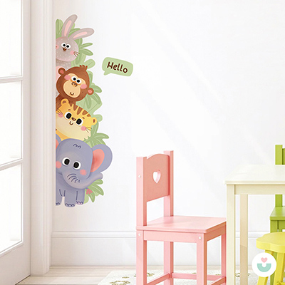 Kapı Kenarı Hayvan Figürlü Duvar Sticker - Jüppo