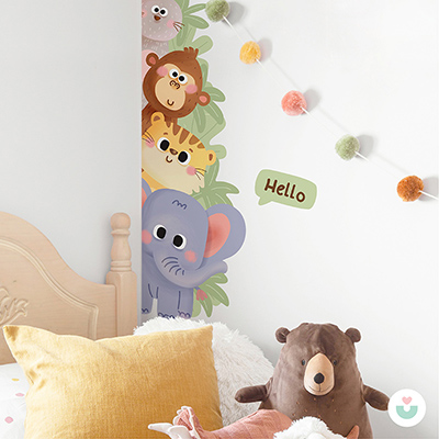 Kapı Kenarı Hayvan Figürlü Duvar Sticker - Jüppo (1)