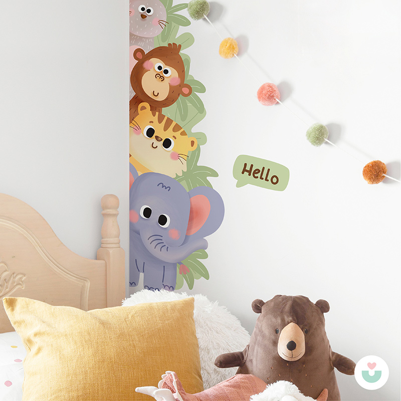 Kapı Kenarı Hayvan Figürlü Duvar Sticker - 2