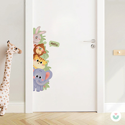 Kapı Kenarı Hayvan Figürlü Duvar Sticker - 4