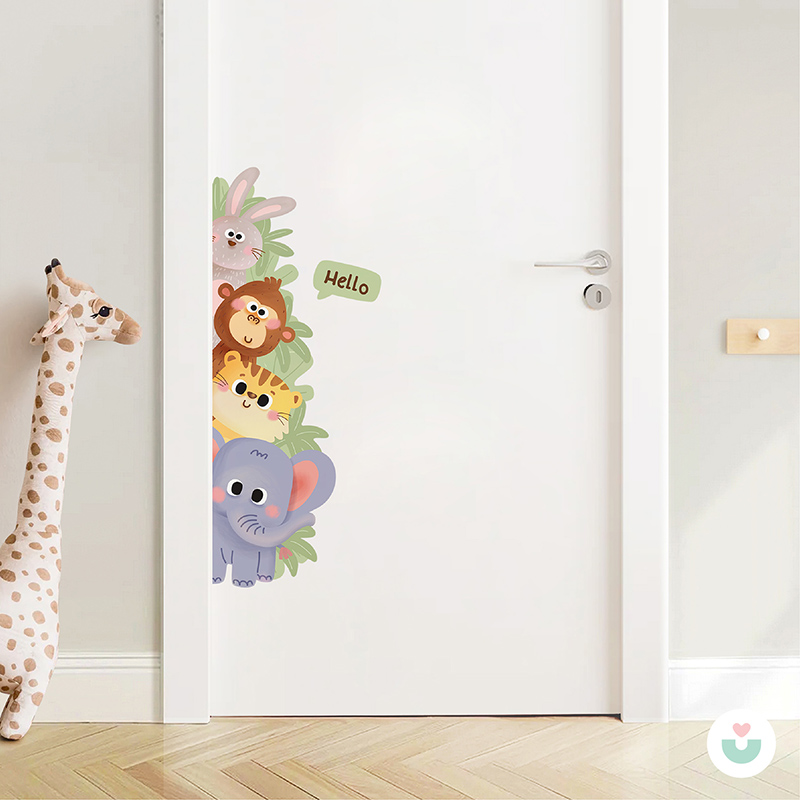 Kapı Kenarı Hayvan Figürlü Duvar Sticker - 4