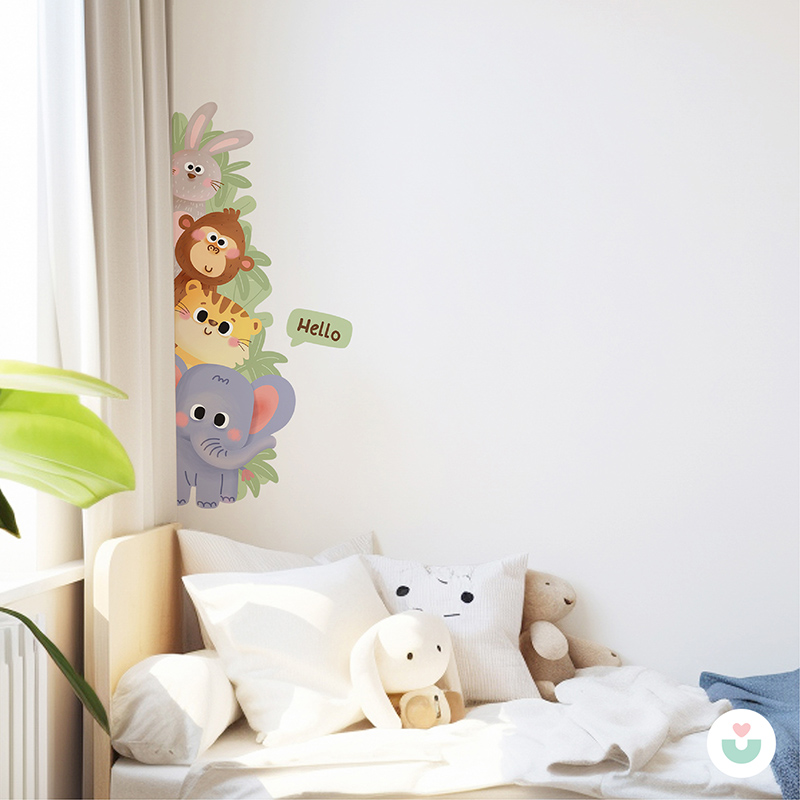 Kapı Kenarı Hayvan Figürlü Duvar Sticker - 5