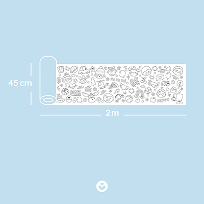 Mutluluk Dünyası Dev Boyama Kağıdı - 100+ Eğlenceli Figürle Dolu - 5