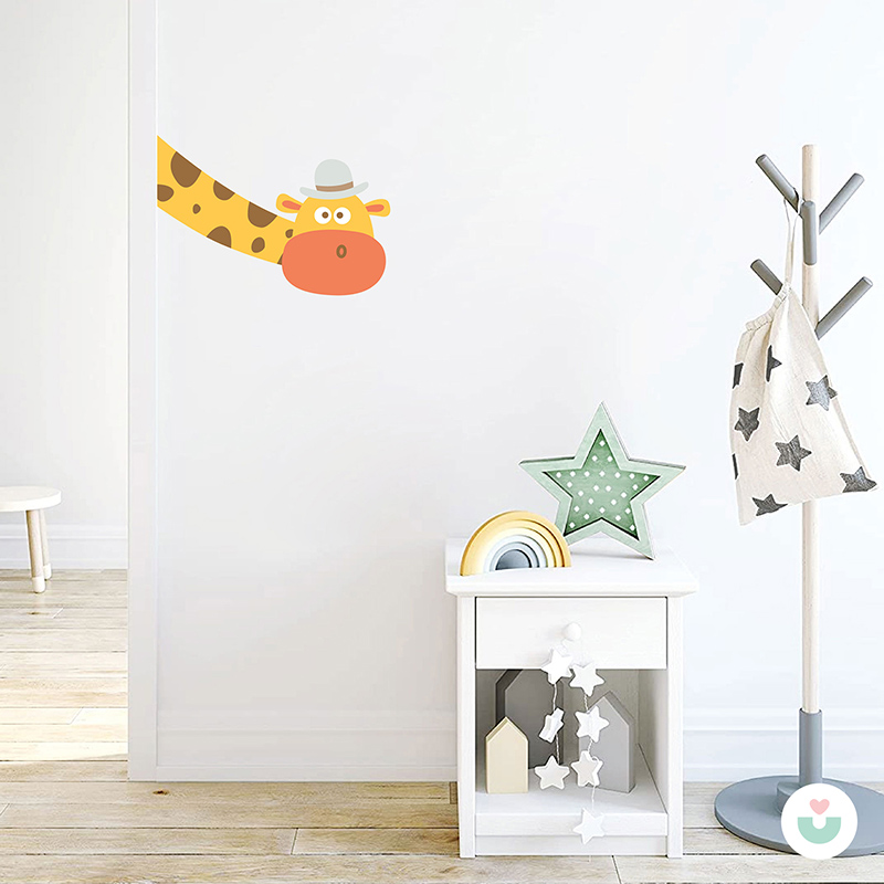 Odamdaki Zürafa Duvar Sticker - 1