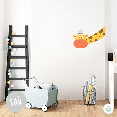Odamdaki Zürafa Duvar Sticker - 2