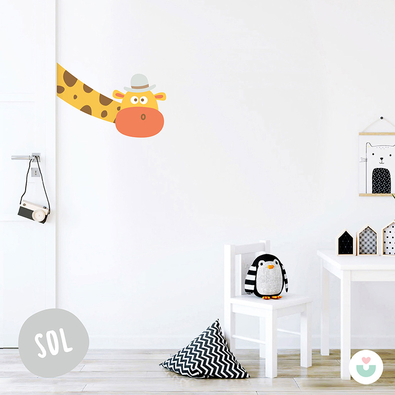 Odamdaki Zürafa Duvar Sticker - 3