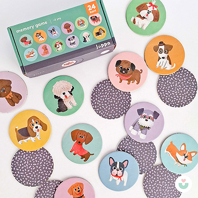 Pati Pati Hafıza Oyunu, Köpek Temalı Montessori Oyun - Jüppo