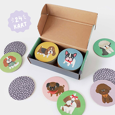 Pati Pati Hafıza Oyunu, Köpek Temalı Montessori Oyun - 3