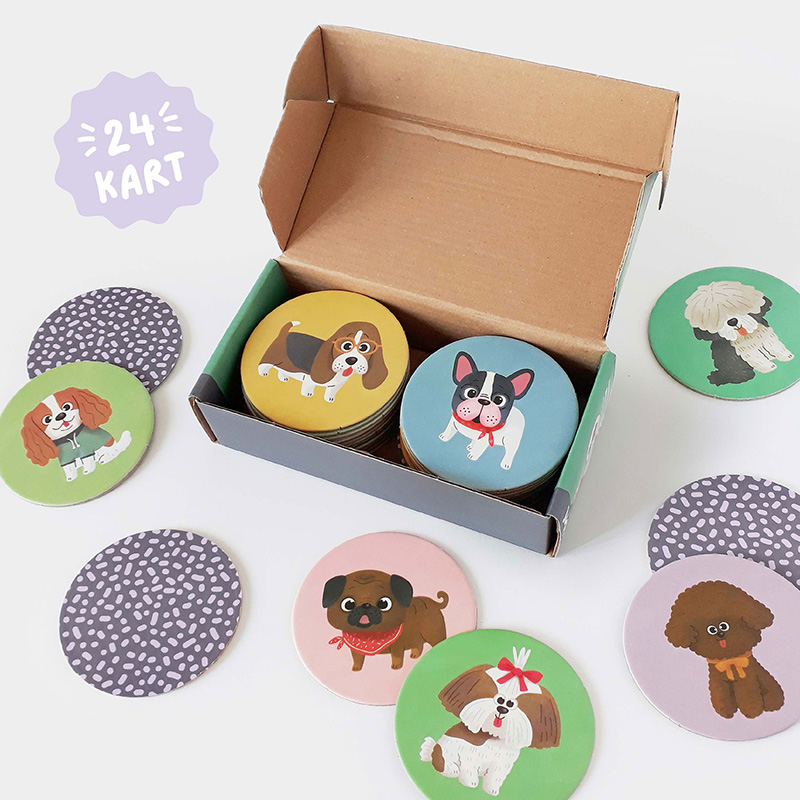 Pati Pati Hafıza Oyunu, Köpek Temalı Montessori Oyun - 3