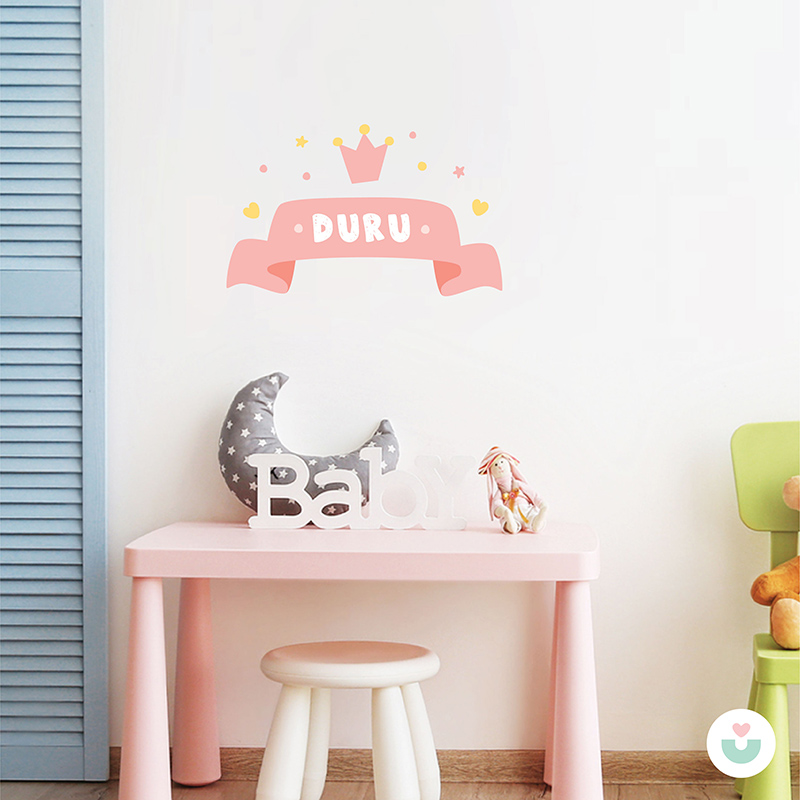 Prensesin Odası İsme Özel Duvar Sticker - 2