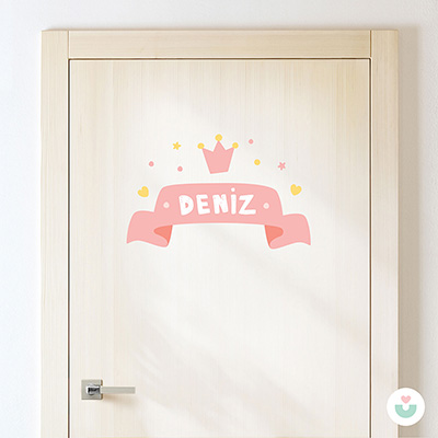 Prensesin Odası İsme Özel Duvar Sticker - 3