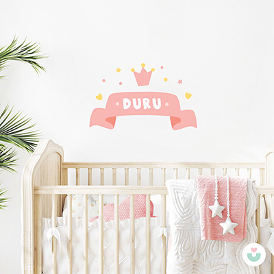 Prensesin Odası İsme Özel Duvar Sticker - 4