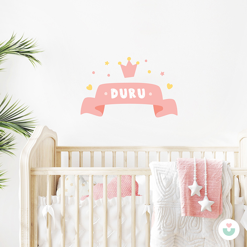 Prensesin Odası İsme Özel Duvar Sticker - 4