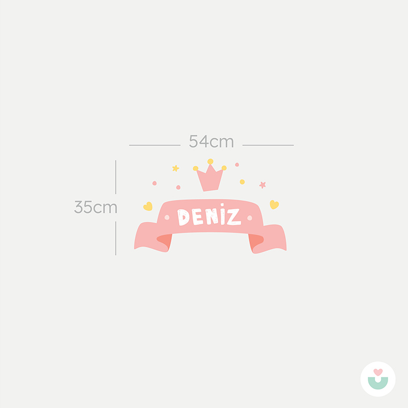 Prensesin Odası İsme Özel Duvar Sticker - 5