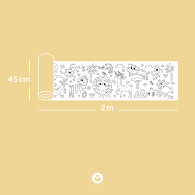 Safari Macerası Dev Boyama Kağıdı - Çocuklar İçin Eğlenceli Boyama - 5