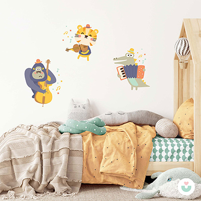 Sevimli Sokak Çalgıcıları Duvar Sticker - Jüppo (1)