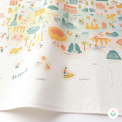 Türkiye Haritası Dekoratif Duvar Örtüsü - Pastel - 2