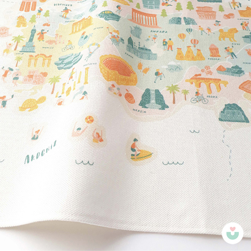 Türkiye Haritası Dekoratif Duvar Örtüsü - Pastel - 2