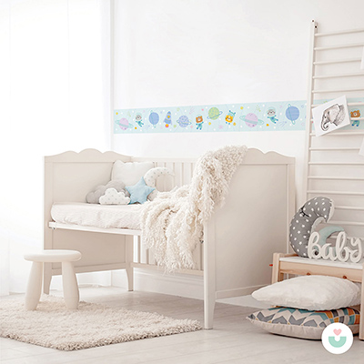 Uçan Astronotlar Sticker Duvar Bordürü - Jüppo (1)