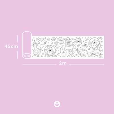 Uzay Macerası Dev Boyama Kağıdı – Astronotlar, Gezegenler, Yıldızlar - 5