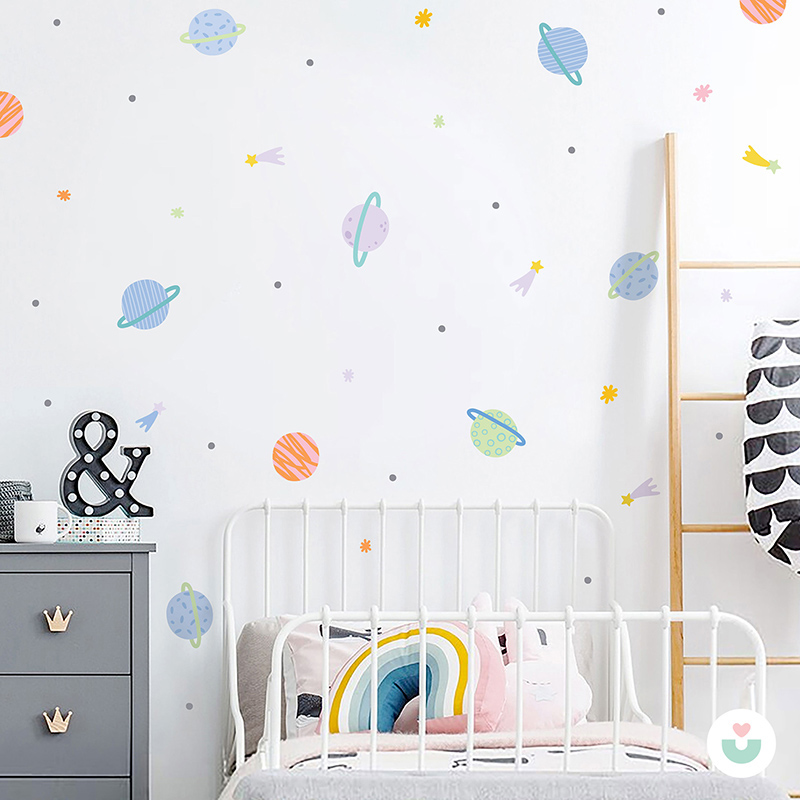 Uzay Mini Duvar Sticker Seti - 1