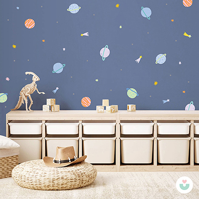 Uzay Mini Duvar Sticker Seti - 4